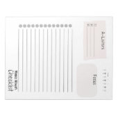 Daily Checklist – Customizable Tear-Off Notepad Notitieblok (Voorkant)