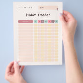 Daily Checklist Habit Tracker voor activiteiten Flyer (Hand)