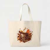 Daily Coffee Ritual Grote Tote Bag (Voorkant)