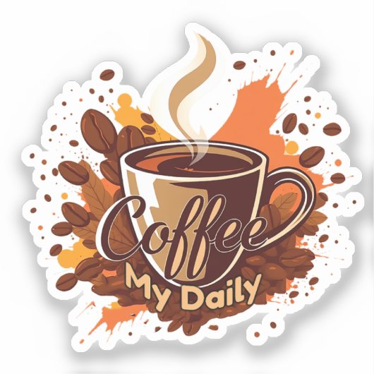 Daily Coffee Ritual Sticker (Voorkant)