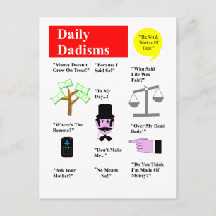 Daily Dadisms Briefkaart