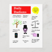 Daily Dadisms Briefkaart (Voorkant)