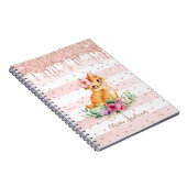 Daily Daily Diary Driving Glitter Cat Lover Girl Notitieboek (Rechterzijde)