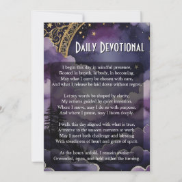 Daily Devotional Pagan Prayer Pocket Ritual Card Kaart
