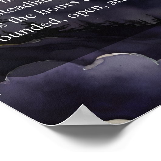 Daily Devotional Purple Night Sky Pagan Prayer Poster (Hoek)