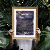 Daily Devotional Purple Night Sky Pagan Prayer Poster