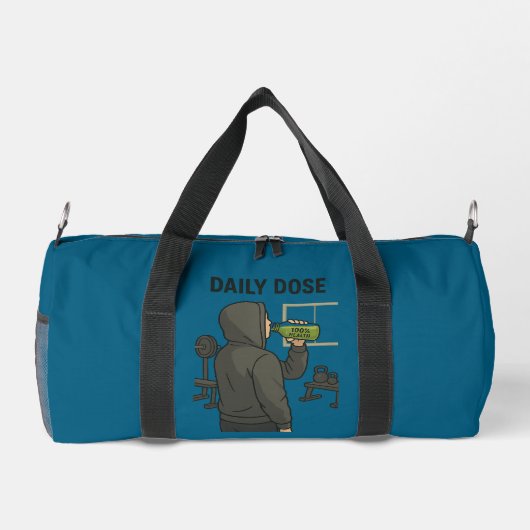 Daily Dose Gym Duffel Bag for Fitness Lovers Plunjezak (Achterkant)