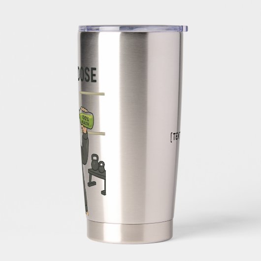 Daily Dose Travel Tumbler | Add Text/Name Geïsoleerde Drinkbeker (Links)