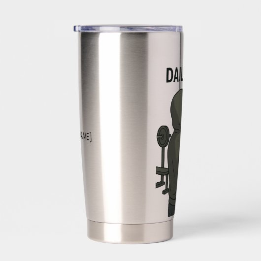 Daily Dose Travel Tumbler | Add Text/Name Geïsoleerde Drinkbeker (Rechts)