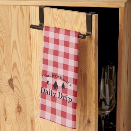 Daily Drip Kitchen Towel RED GINGHAM Theedoek (Derde Gevouwen)