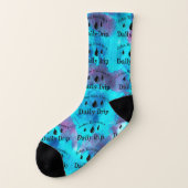 Daily Drip TieDye Blue Ocean Socks Sokken (Links - buitenkant)