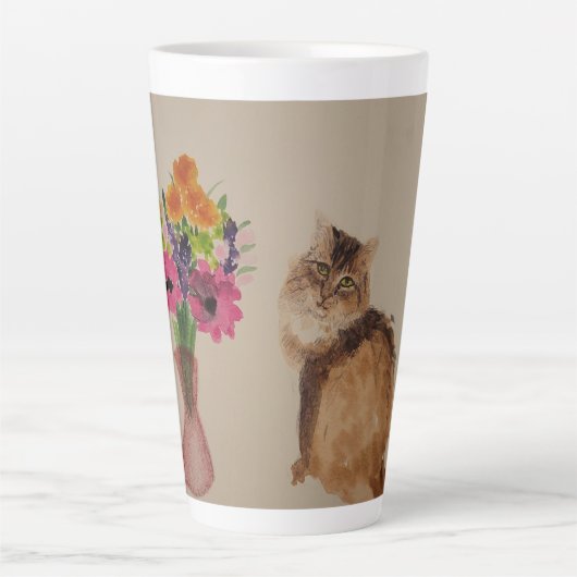 Daily Empress Allie the cat Latte Mug Latte Mok (Voorkant)