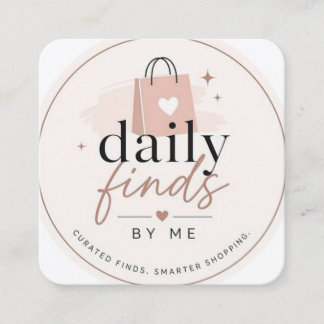 DAILY FINDS BY ME VISITEKAARTONTWERP VIERKANTE VISITEKAARTJE