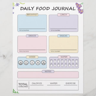 Daily Food Journal Briefhoofd