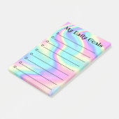 Daily Goals Planner Holografisch Gelijnd Stijlvol Post-it® Notes (Schuin)