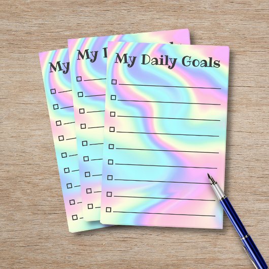 Daily Goals Planner Holografisch Gelijnd Stijlvol Post-it® Notes
