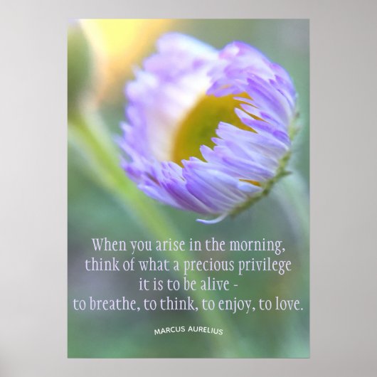 Daily Gratitude Inspirerend Quote Floral Poster (Voorkant)