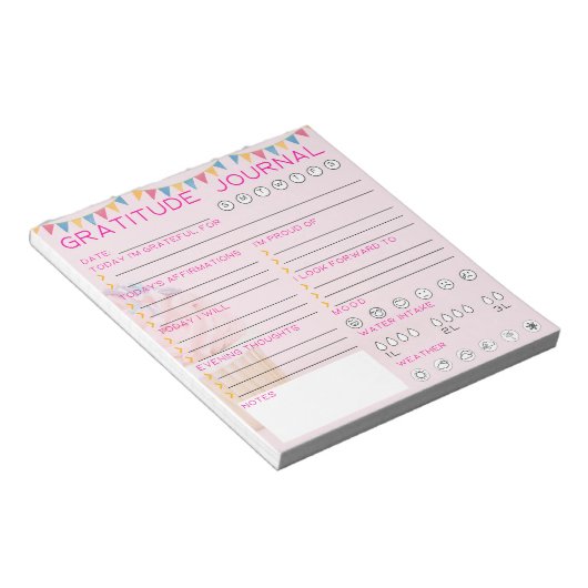 Daily Gratitude Journal Notitieblok (Schuin)