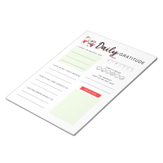 Daily Gratitude Kerstmis Notitieblok (Schuin)