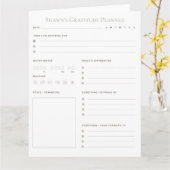 Daily Gratitude Planner downloaden Kaart (Gele Bloem)