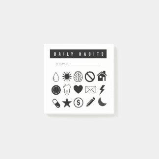 Daily Habit Tracker post its Post-it Notes