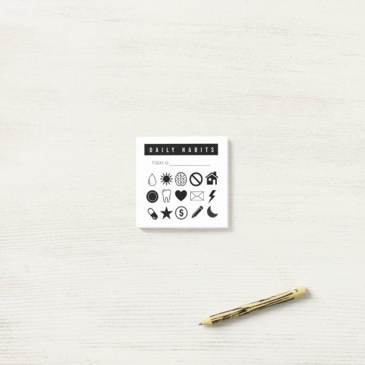 Daily Habit Tracker post its Post-it Notes (Op bureau)