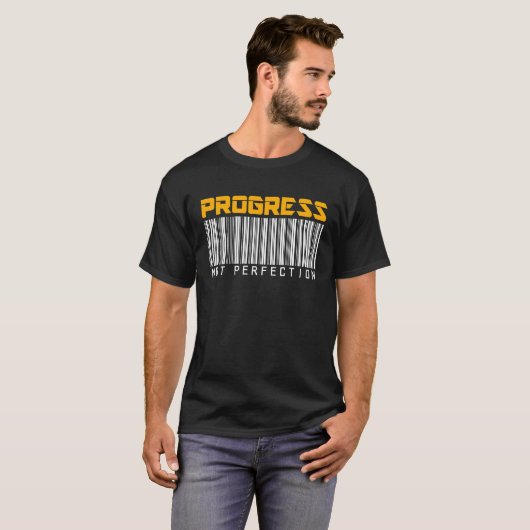 Daily Inspirational Quote  Progress T-shirt (Voorkant volledig)