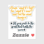 Daily Inspirational Quotes | Positive Motivational Sticker (Vel)