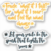 Daily Inspirational Quotes | Positive Motivational Sticker (Voorkant)