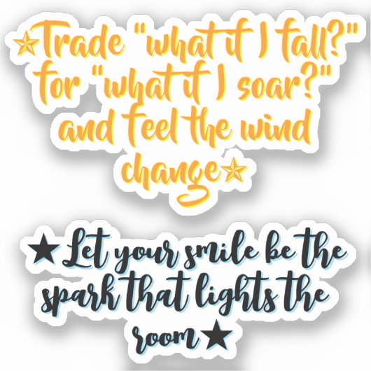 Daily Inspirational Quotes | Positive Motivational Sticker (Voorkant)