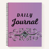 Daily Journal Violet Hoesje Square Gem-symbool Notitieboek (Voorkant)