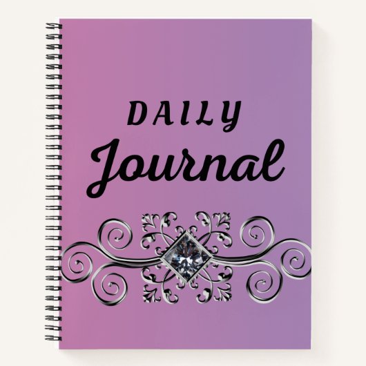 Daily Journal Violet Hoesje Square Gem-symbool Notitieboek (Voorkant)