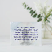 Daily Journey Marriage Quote Postcard Briefkaart (Staand voorkant)