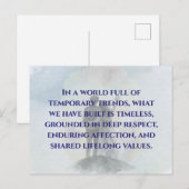 Daily Journey Marriage Quote Postcard Briefkaart (Voorkant / Achterkant)