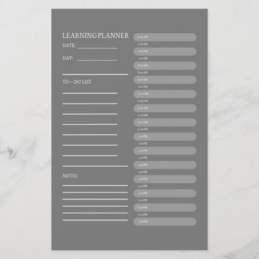  Daily Learning Planner Flyer (Achterkant)