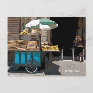 Daily life in street of jerusalem briefkaart