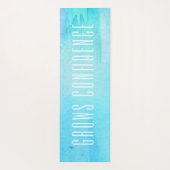 Daily Llama Karma Waterverf Abstract Patroon Yogamat (Achterkant)