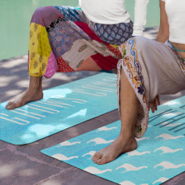 Daily Llama Karma Waterverf Abstract Patroon Yogamat