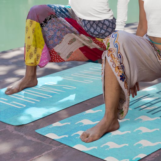 Daily Llama Karma Waterverf Abstract Patroon Yogamat