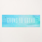 Daily Llama Karma Waterverf Abstract Patroon Yogamat (Achterkant (horizontaal))