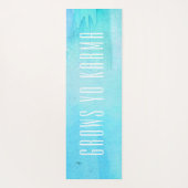 Daily Llama Karma Waterverf Abstract Patroon Yogamat (Achterkant)