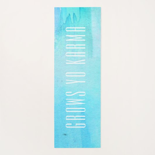 Daily Llama Karma Waterverf Abstract Patroon Yogamat (Achterkant)