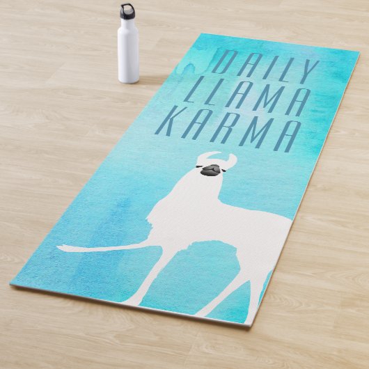 Daily Llama Karma Waterverf Abstract Patroon Yogamat (In situ)