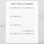 Daily Meal Planner | Simple Minimalistic Clean Flyer (Voorkant)