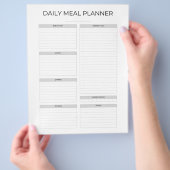 Daily Meal Planner | Simple Minimalistic Clean Flyer (Hand)