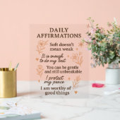 Daily Mental Health Reminder  | Self Love Healing  Acryl Bord (Huwelijk)