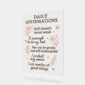 Daily Mental Health Reminder  | Self Love Healing  Acryl Bord (Hoek)