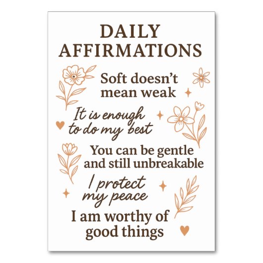 Daily Mental Health Reminder  | Self Love Healing  Kaart (Voorkant)