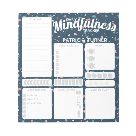 Daily Mindfulness habit tracker Notitieblok (Voorkant)