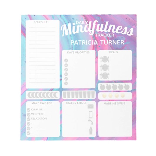 Daily Mindfulness habit tracker Notitieblok (Voorkant)